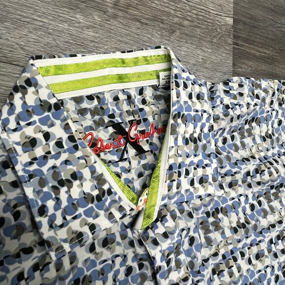 Robert Graham X Collection Blurred Circles Mens M Tailored Fit Button Up Shirt - Picture 1 of 8